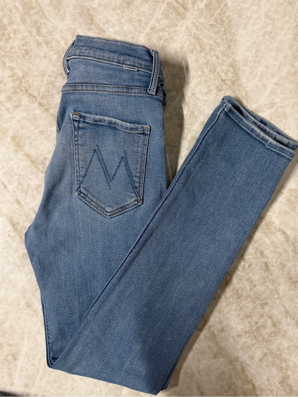 Mother Denim High Waisted Rider Skimp Jeans Wash: Tipping Twice Size: 28